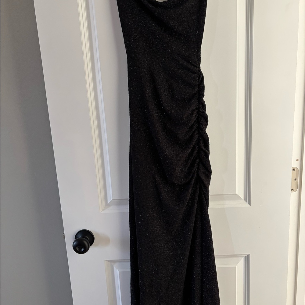 Windsor Black Ruched Maxi Dress